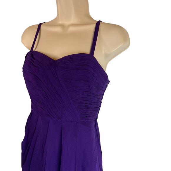 J. Crew purple Silk Cocktail party dress, Sz 0 - ruched draped - Picture 8 of 13